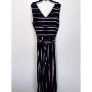 Wide Crop Leg Pantsuit, Romper, Striped Worthington 12